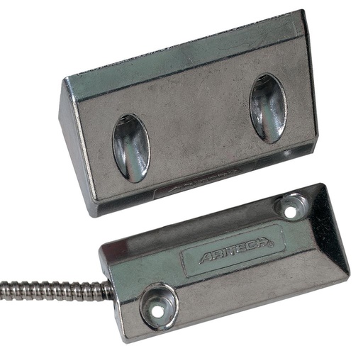 [ARITECH-2] DC108 - Contacto magnético aluminio Gran potencia Suelo. Apertura 75mm. 2m cable blindado puertas y persianas Aritech