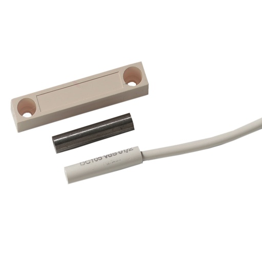 [ARITECH-72] DC105 - Contacto magnético para superficie y empotrar. Apertura operativa máx. 12mm. 2m cable. Blanco. Grado 2