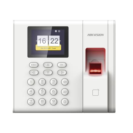 [HIK-ACC-38] DS-K1A8503EF-B - Control de presencia Hikvision. Huella, tarjeta EM y teclado. Con batería