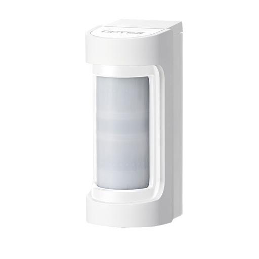 [OPTEX-138] VXS-RDAM-X5(W) - Detector doble tecnología doble PIR + Microondas autoalimentado Exterior Antimasking Cobertura 12m /90º. Blanco. Pilas no incluidas.