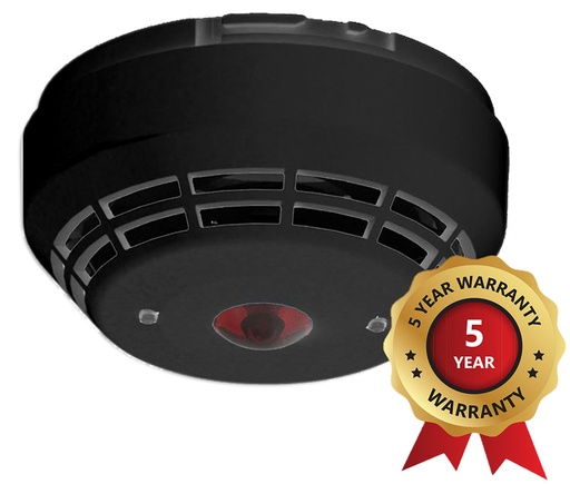 [KIDDE-607] KE-DP3121B-SNV - Detector óptico térmico dual direccionable inteligente serie Excellence con aislador, sirena y flash VAD, negro