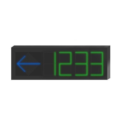 [HIK-SOL-775] DS-TVL121-3-5D/4 - Display de guiado de parking interior unidireccional con 4 números