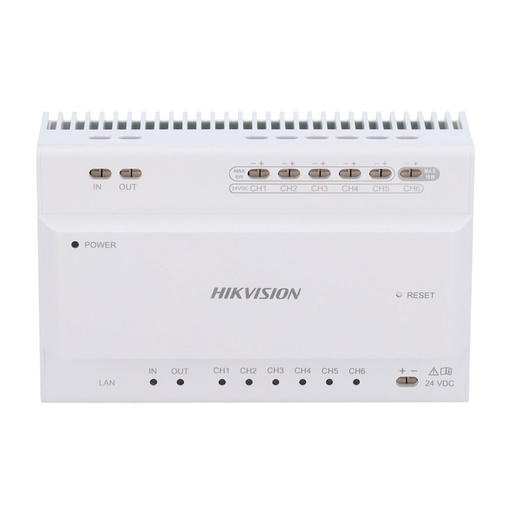[HIK-INTERCOM-9] DS-KAD706Y - Distribuidor de vídeo/audio de dos hilos a IP Conexión en cascada 6CH TCP/IP RJ45 Hikvision