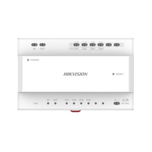 [HIK-INTERCOM-8] DS-KAD704Y - Distribuidor de vídeo/audio de dos hilos Conexión en cascada 4CH TCP/IP RJ45 Hikvision