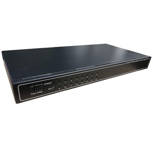 [FOLKSAFE-12] KAS-DC121620-1U - Fuente de alimentación CCTV RACK 1U 12V 20A 16 Salidas PFC Folksafe