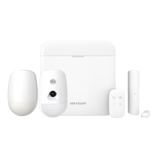 [HIK-ALARM-56] KIT AXPRO 64/2G - Kit AXPRO 868MHz 64 zonas Hikvision Panel + PIRCAM + PIR + Mando + Contacto