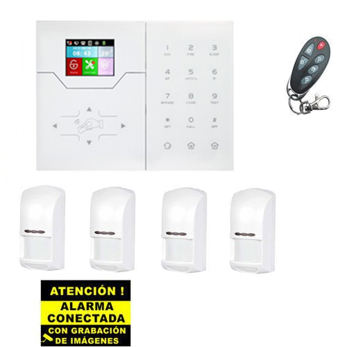 [BYSECUR-ALARM-30] BSC02294 - Kit de Alarma Bysecur IP / GSM. Central + 4 PIR + Mando
