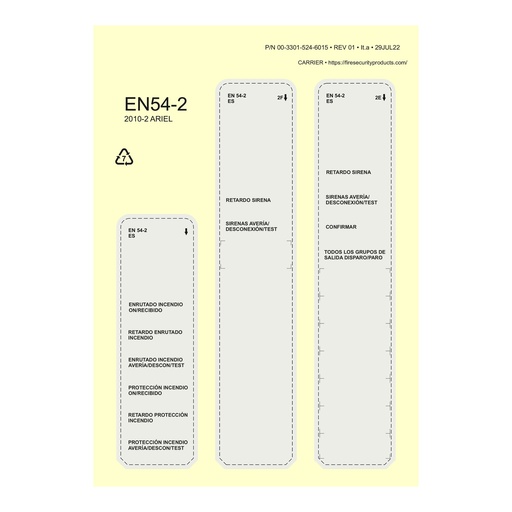 [KIDDE-734] 2010-2A-LK-09 - Kit de idiomas para central de incendios direccionable (español)