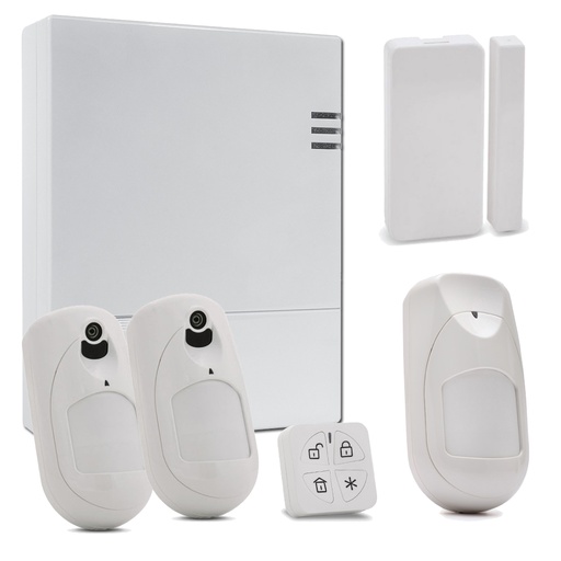 [RISCO-247] KIT_LIGHTSYS_AIR_A - Kit de LightSYS Air con módulo 4G + 2 x Detector eyeWAVE con Cámara + Detector iWAVE + Contacto + Mando