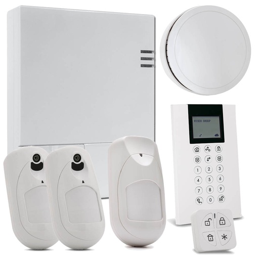 [RISCO-286] KIT_LIGHTSYS_AIR_J - Kit de LightSYS Air con módulo 4G + Mando remoto Panda + 2 x Detector eyeWAVE con Cámara + Detector iWAVE Antimascotas +  Sirena Interior + Teclado Panda