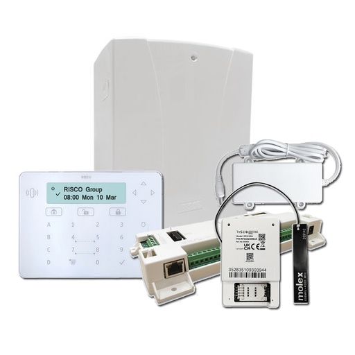 [RISCO-94] Adecuación G2 2G - Kit LightSYS de Adecuación a Grado 2. Placa principal + Teclado táctil + Módulo GSM 2G + Fuente alimentación + Caja RISCO